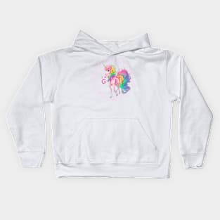 Born in January unicorn Kids Hoodie